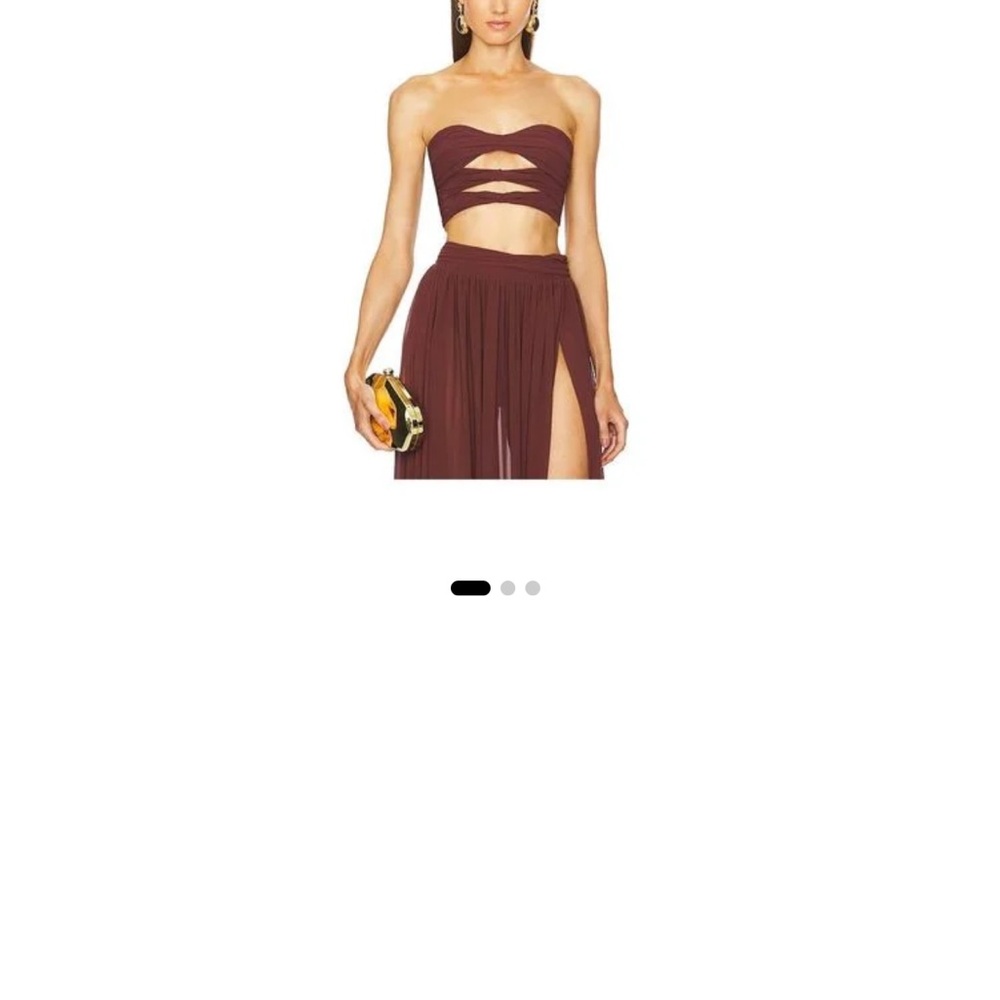 Michael Costello brown Cut-Out top